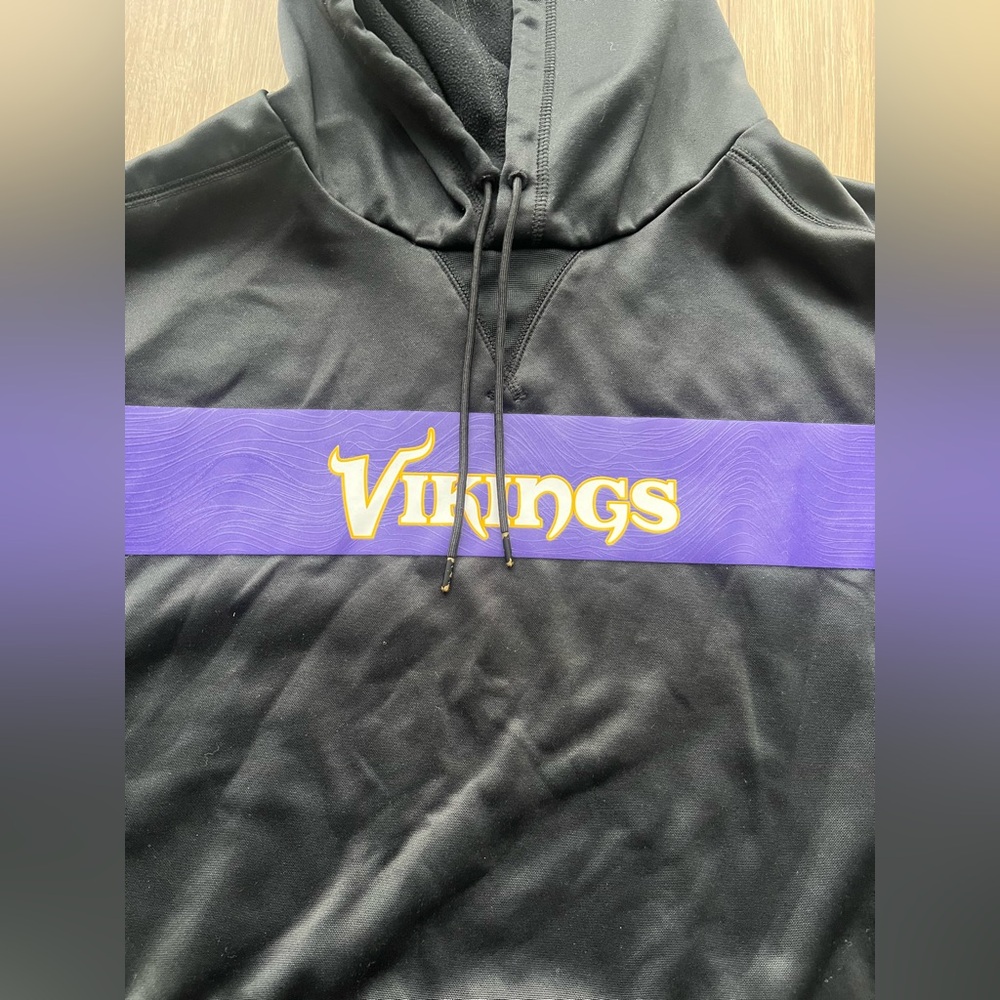 Minnesota Vikings Nike Hoodie Mens XXL Pullover Sweatshirt Black - Picture 3 of 6